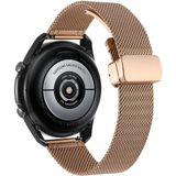 AktarMobile Amazfit GTR 3 / GTR 3 Pro ile Uyumlu Hasır Metal Kordon, Magnetik D Tokalı, Tel Örgü Kayış, Rose Gold, krd-85-gtr-3-22mm-rose