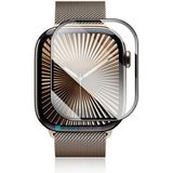 AktarMobile Apple Watch 10 / 11 42 mm Uyumlu Ekran Koruyucu 3D Tam Kapatan Kavisli Ppma Nano Cam - Şeffaf - Apple Watch 10/11 42 mm