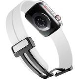 AktarMobile Apple Watch 6 Se 5 4 3 2 1 44 mm 42 mm Uyumlu Silikon Kordon Magnetik D Tokalı Spor Tarzı Kayış - Apple Watch 42 - 44 mm - Beyaz