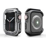 AktarMobile Apple Watch 8 45mm ile Uyumlu Kasa Koruyucu, Spor Tasarım, Silikon ve PC Malzeme, Siyah, gard-08-watch-8-45-fume