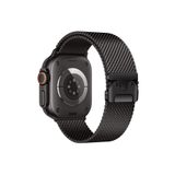 AktarMobile Apple Watch Ultra / Ultra 2 49 mm Uyumlu Hasır Çelik Örgü Kordon Premium Çelik Kayış Kilitli Toka