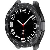 AktarMobile Galaxy Watch 6 Classic 47 mm Uyumlu Ekran Koruyucu & Kasa Koruma Spor Görünüm Bezel Halka 360 Koruma - Siyah