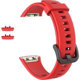 Aktarmobile Huawei Band 6 Silikon Kordon Premium Spor Kayış - Tam Uyumlu Pim Tasarımı - 14 Renk - Kırmızı