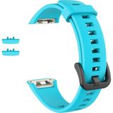 Aktarmobile Huawei Band 6 Silikon Kordon Premium Spor Kayış - Tam Uyumlu Pim Tasarımı - 14 Renk - Mavi