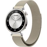 AktarMobile Huawei Watch Gt4 41 mm (18 Mm) Uyumlu Mıknatıslı Hasır Metal Örgü Kordon Milanese Kayış Milano Loop - Starlight