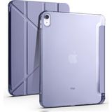 AktarMobile iPad 10. Nesil iPad A16 (11. Nesil) uyumlu Uyumlu Kılıf Kalem Bölmeli Trifold Standlı Akıllı Uyku Modlu Kapak - Lavanta Grisi - iPad 10 - 11 (A16)