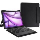 AktarMobile iPad Air 11 M2 2024 ile Uyumlu Klavyeli Kılıf, Standlı Bluetooth Klavye Trackpad