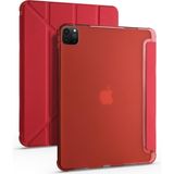 AktarMobile iPad Pro 12.9 6. Nesil 2022 M2 Uyumlu Kılıf Kalem Bölmeli Premium Akıllı Kapak Standlı Smart Cover - Kırmızı