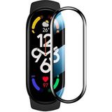 AktarMobile Mi Band 7 Uyumlu Ekran Koruyucu 3D Tam Kapatan Kavisli Ppma Nano Cam Tam Uyumlu - Şeffaf