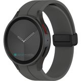 AktarMobile Samsung Galaxy Watch 6 40 / 44 mm Silikon Kordon Magnetik D Tokalı Spor Kayış Mıknatıslı Toka - Galaxy Watch 6 40 44 mm - Füme