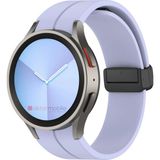 AktarMobile Samsung Galaxy Watch 6 40 / 44 mm Silikon Kordon Magnetik D Tokalı Spor Kayış Mıknatıslı Toka - Galaxy Watch 6 40 44 mm - Lila