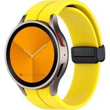 AktarMobile Samsung Galaxy Watch 6 40 / 44 mm Silikon Kordon Magnetik D Tokalı Spor Kayış Mıknatıslı Toka - Galaxy Watch 6 40 44 mm - Sarı