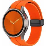 AktarMobile Samsung Galaxy Watch 6 40 / 44 mm Silikon Kordon Magnetik D Tokalı Spor Kayış Mıknatıslı Toka - Galaxy Watch 6 40 44 mm - Turuncu