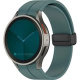 AktarMobile Samsung Galaxy Watch 6 Classic 43 / 47 mm Silikon Kordon Magnetik D Tokalı Spor Kayış Mıknatıslı - Galaxy Watch 6 Classic 43 47 mm - Koyu Yeşil