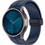 AktarMobile Samsung Galaxy Watch 6 Classic 43 / 47 mm Silikon Kordon Magnetik D Tokalı Spor Kayış Mıknatıslı - Galaxy Watch 6 Classic 43 47 mm - Lacivert