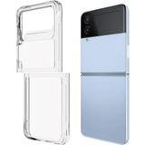 AktarMobile Samsung Galaxy Z Flip 4 Uyumlu Şeffaf Kılıf, Sert PC Kapak, Köşeleri Yükseltilmiş