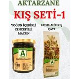 AKTARZANE Kış Seti Zencefilli Doğal Macun 230GR Atom-Mix Kış Çayı Avantajlı 2'li Set - 1 Adet