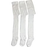 Aktaş Socks 3'lü Dantelli Külotlu Çorap - 6 - 18 Ay - Krem