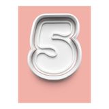 Aktastore 5 Numara Kurabiye Kalıbı Ve Şeker Hamuru Kalıbı - Beş Rakamı