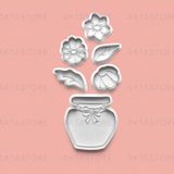Aktastore Buket Çiçekler Kurabiye Kalıbı Ve Şeker Hamuru Kalıbı 6'Lı Set