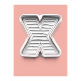 Aktastore Desenli X Harfi Kurabiye Kalıbı Ve Şeker Hamuru Kalıbı