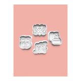 AKTASTORE Düğün Nişan Söz Özel Günler Kurabiye Kalıbı Ve Şeker Hamuru Kalıbı 4'lü Set 0523-set