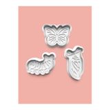 Aktastore Kelebek Döngüsü Kurabiye Kalıbı Ve Şeker Hamuru Kalıbı 3'Lü Set