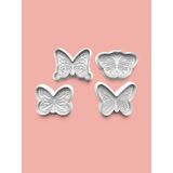 Aktastore Kelebek Kurabiye Kalıbı Ve Şeker Hamuru Kalıbı 4'Lü Set