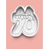 Aktastore Mum Figürlü Yetmiş Rakamı Kurabiye Kalıbı Ve Şeker Hamuru Kalıbı - 70 Numara