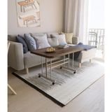 Akte Home Çok Amaçlı Tekerlekli Orta Sehpa Metal Ayaklı Masa 60X100 Amalfi - Metalamalfi
