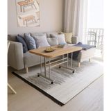 Akte Home Çok Amaçlı Tekerlekli Orta Sehpa Metal Ayaklı Masa 60X100 Sonomo - Metalsonomo