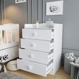 Akte Home White 4 Çekmeceli Şifonyer 065 - Beyaz