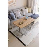 Aktehome Çok Amaçlı Tekerlekli Orta Sehpa Metal Ayaklı Masa 60x100 Sonomo