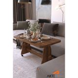 Aktehome Tekerlekli Orta Sehpa 60x100 cm Ceviz