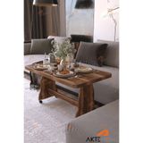 Aktehome Tekerlekli Orta Sehpa 60x100 cm Tropik Ceviz