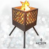 Aktepe Group Ateş Çukuru Bahçe Şöminesi 60 Litre Geniş Hacimli Şömine Soba Mangal Fire Pit