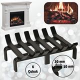 Aktepe Group Şömine Izgarası 6 Çubuk 36 Cm X 32 Cm Ekstra Dar Gözlü Izgara Gri