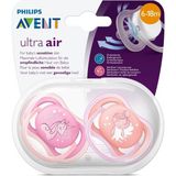 Aktif Bebek Philips Avent Ultra Air 2li Desenli Emzik 6-18 Ay - Kız