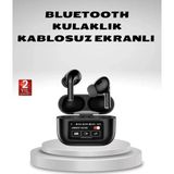 Aktif Gürültü Engelleme (ANC) Kablosuz Bluetooth Kulaklık – Dijital Ekranlı, Dokunmatik ve Uzun Pil