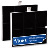 Aktif Karbon Kaput Filtre Seti 2 x Aktif Karbon Filtreler Egzoz Havası 255 x 265 mm Balay 00361047 Filtre Ocak Kapüşonu Bosch Junker Aktif Karbon Filtre Mat Pişirme Kapüşonu