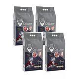Aktif Karbon Kokusuz Kedi Kumu 10 Lt 4 Adet