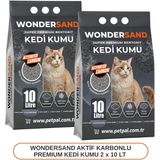 Aktif Karbon Süper Premium Kedi Kumu 10 Lt x 2 Adet