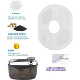 Aktif Karbon Yedek Filtre 6'lı Set, Uyumlu, Beyaz, Temizlik ve Sağlık Için - Seçenek 1