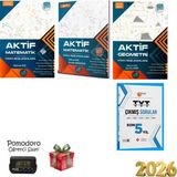 Aktif Öğrenme Yayınları Aktif 3lü Set Tyt,ayt Matematik,geometri Çıkmış Sorular ve Kronometre Hediye