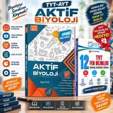 Aktif Tyt-Ayt Biyoloji Soru Bankası-Tyt Fen Bilimleri Deneme Hediyeli!!