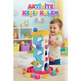 Aktiviteli Keşif Kulesi - Eğitici Zeka Ve Beceri Geliştirici Oyuncak Şekil Eşleştirme Oyunu