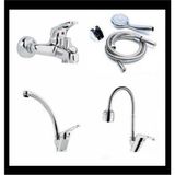 Aktuna Banyo Batarya Lavabo Batarya Mutfak Batarya Oynar Başlı Duş Set 4 Lü 4lü Mükemmel