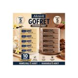 Aktürk AKTÜRK GOFRET 200 GR 5 ADET KAKAOLU GOFRET , 200 GR 5 ADET VANİLYALI GOFRET