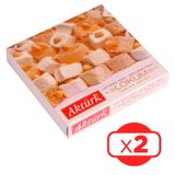 Aktürk Lokum Sade ve Beyaz Fındıklı 500 gr x 2 Adet