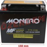 Akü 12V 10Ah Yatık Monero